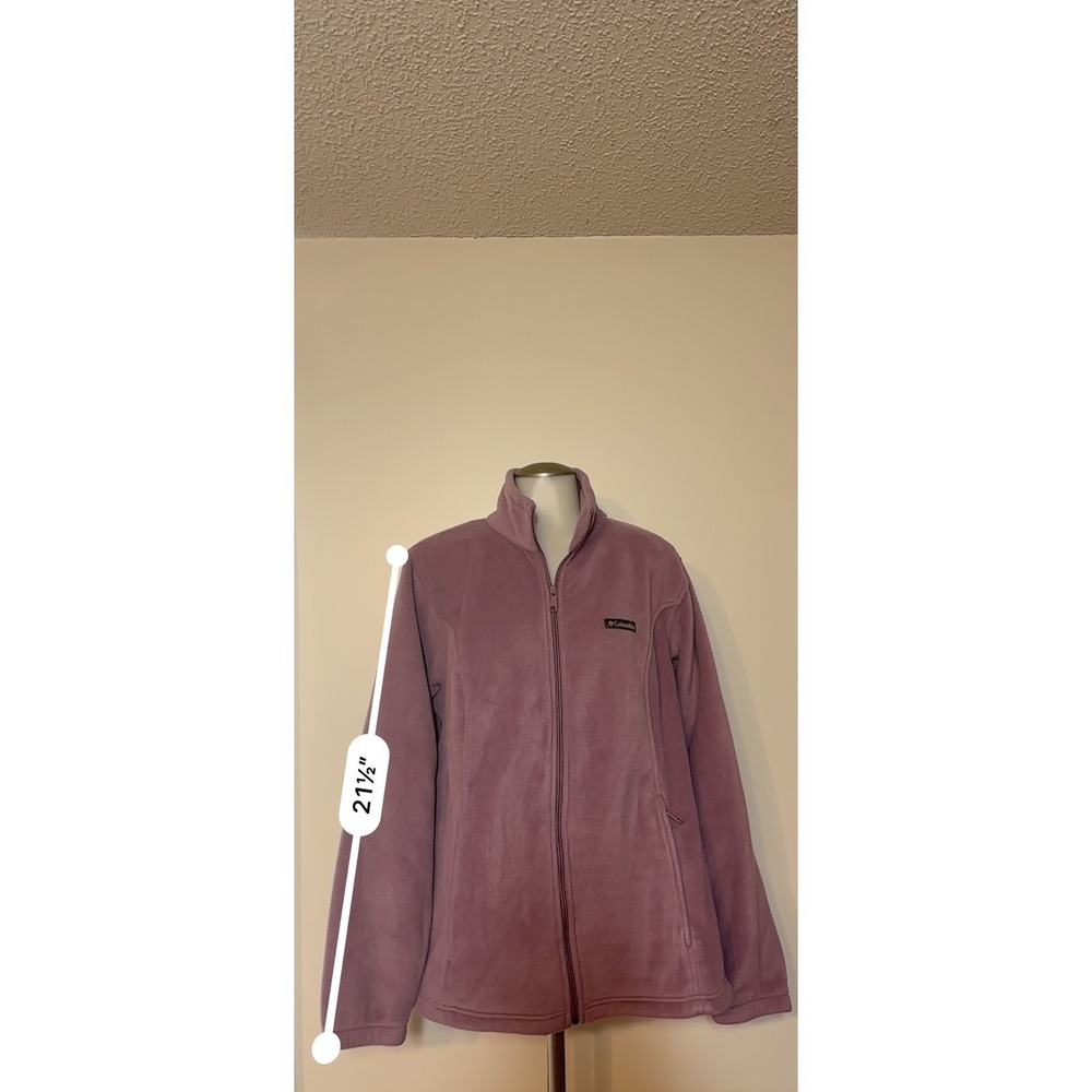 Columbia Fleece Jacket Lavender Full Zip‎ Women's Size XL Cozy!! Pristine!! NWOT - Picture 3 of 6